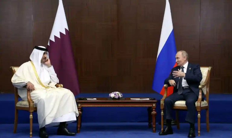 Qatar emir thanks Vladimir Putin for his World Cup hosting help.