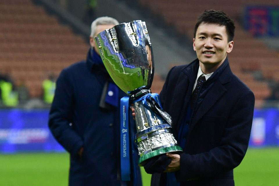 Zhang confirms Inter Milan not up for sale as club's revenues increase.