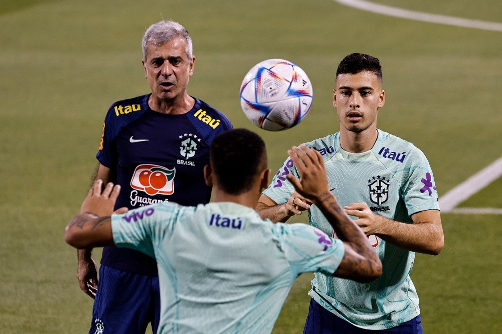 Gabriel Martinelli was the first player out of the Brazilian hotel on Friday night.
