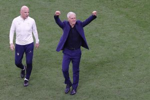 Didier Deschamps admits France got lucky in World Cup win over England.