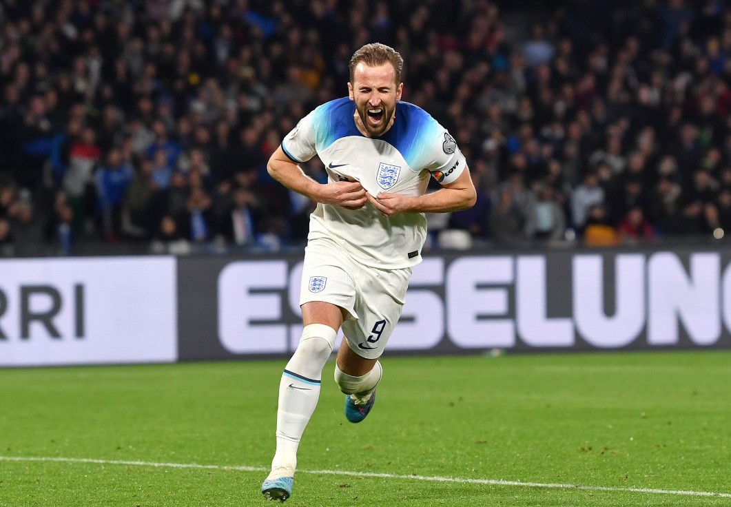 Harry Kane breaks England all-time goal record with Italy strike.