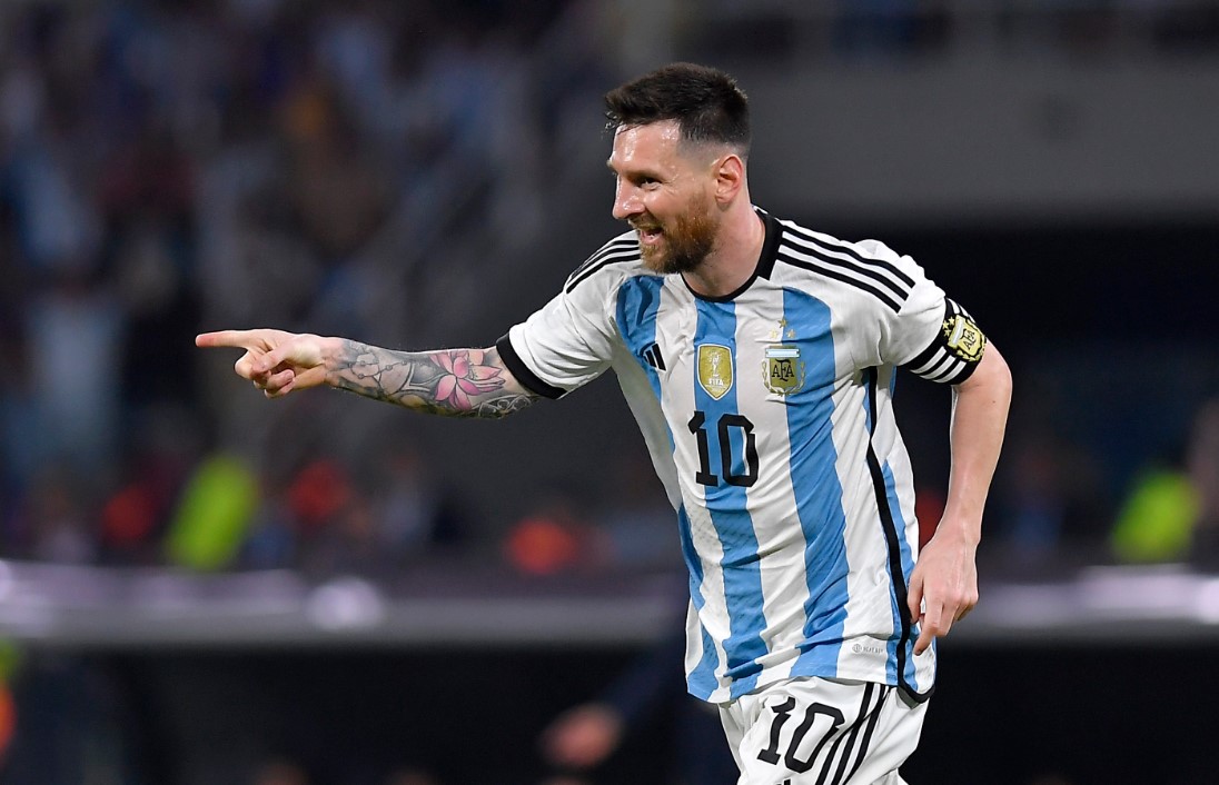 Leo Messi is the third player to surpass the 100-goal mark for his country after Ronaldo and Ali Daei.