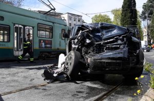 Lazio captain Immobile escapes serious injury in car smash.